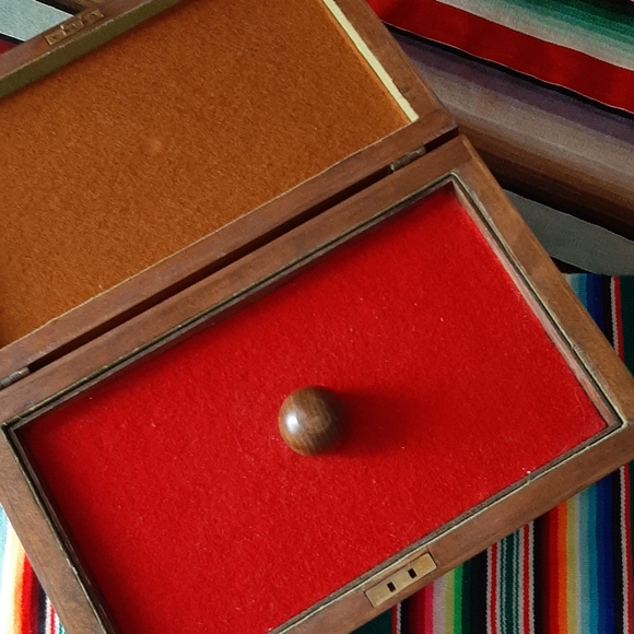 Vintage handmade multi wood box hidden bottom - Picture 8 of 14